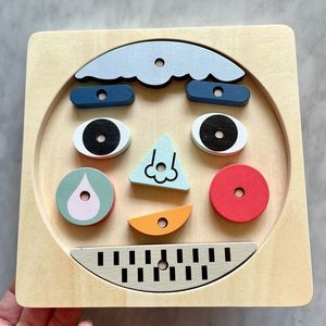 Wood Montessori Emotions Teaching Tool - Make a Face